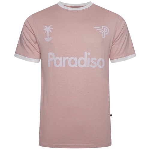 KAM – T-Shirt mit Paradiso-Print in Cameo-Rose